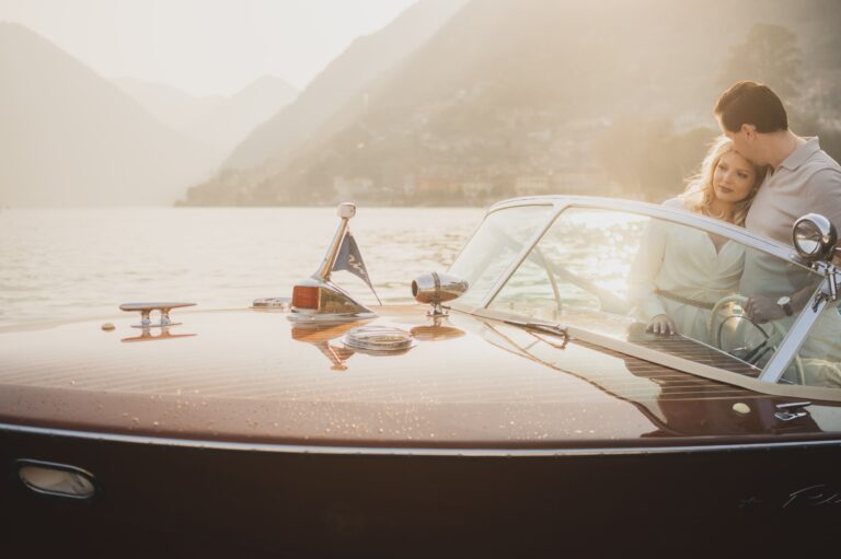 riva boat on lake como